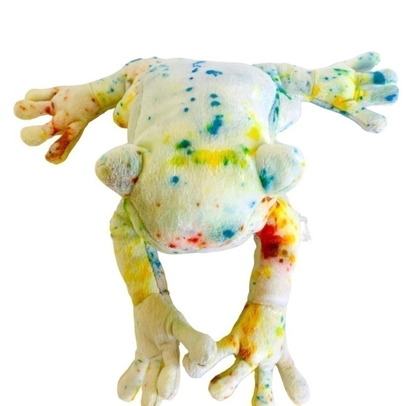 Tie Dyed Frog Plush Stuffed Animal 18” long Hands to Feet - Picture 7 of 7
